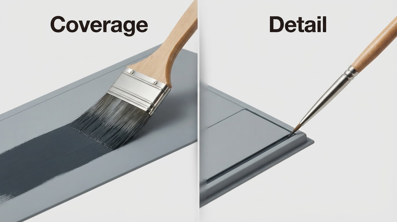 Workflow diagram for tamiya paint brushes.